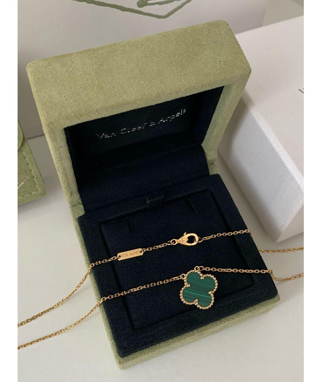 VAN CLEEF & ARPELS Зеленые колье из желтого золота, фото 5