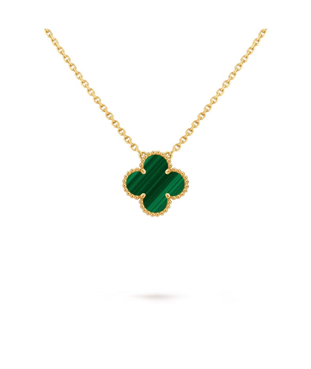 VAN CLEEF & ARPELS Зеленые колье из желтого золота, фото 9