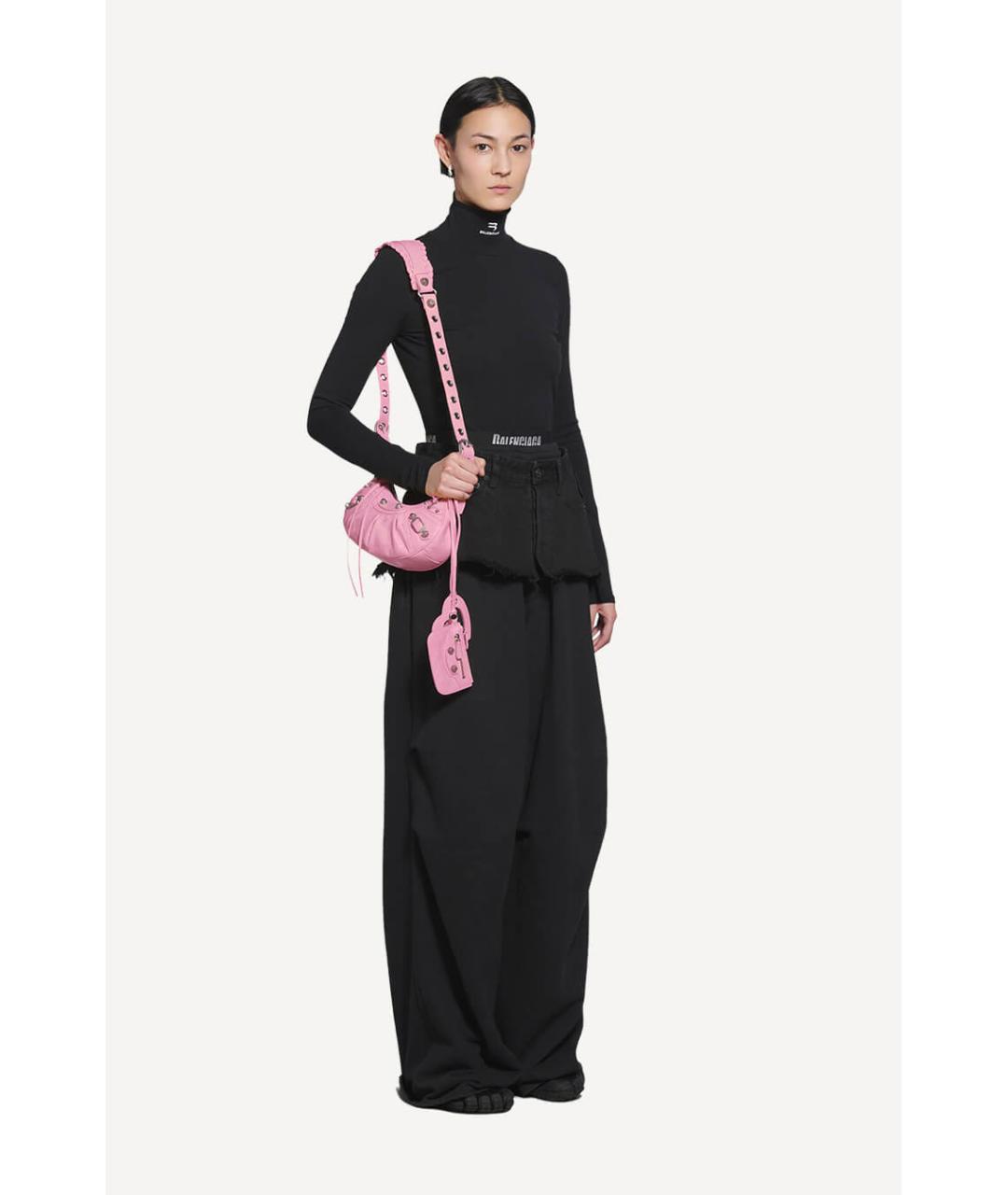 BALENCIAGA Розовая кожаная сумка с короткими ручками, фото 3