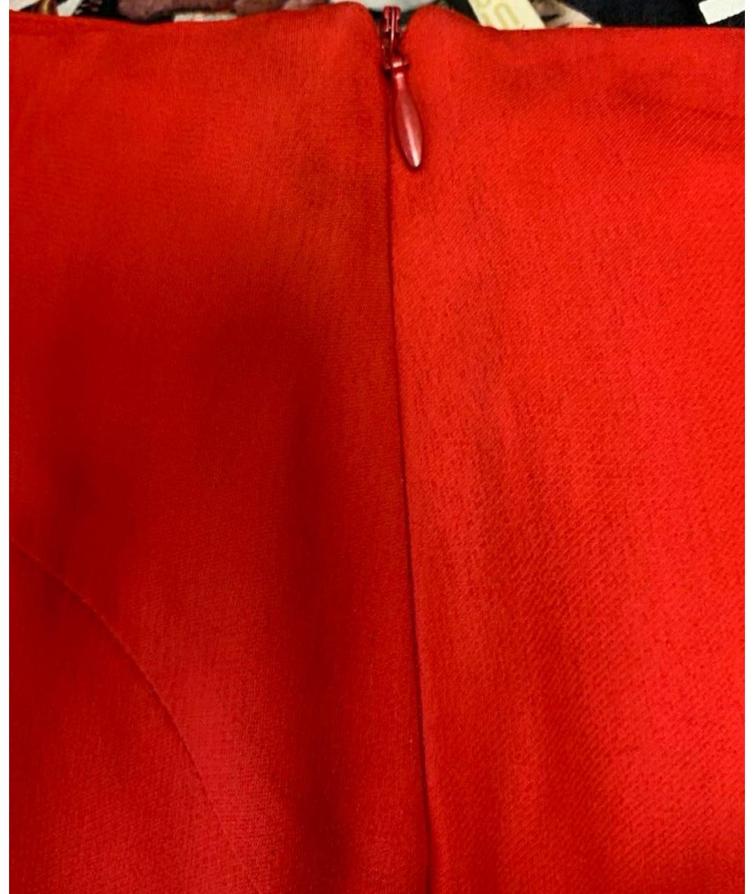 VALENTINO Красные вискозные прямые брюки, фото 4