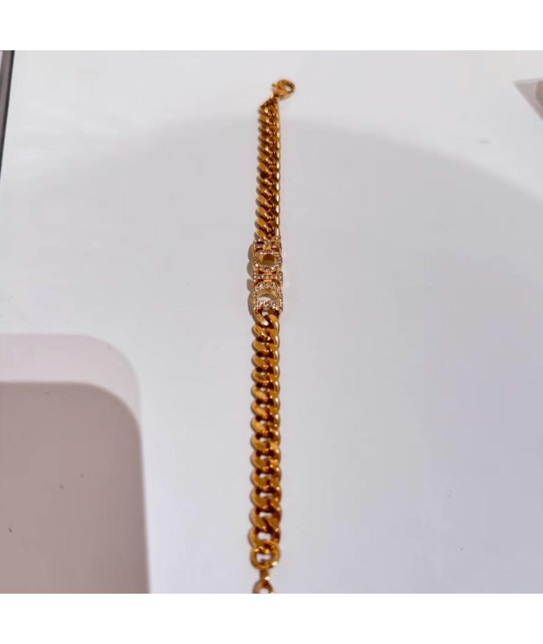 CHRISTIAN DIOR Золотой металлический браслет, фото 2