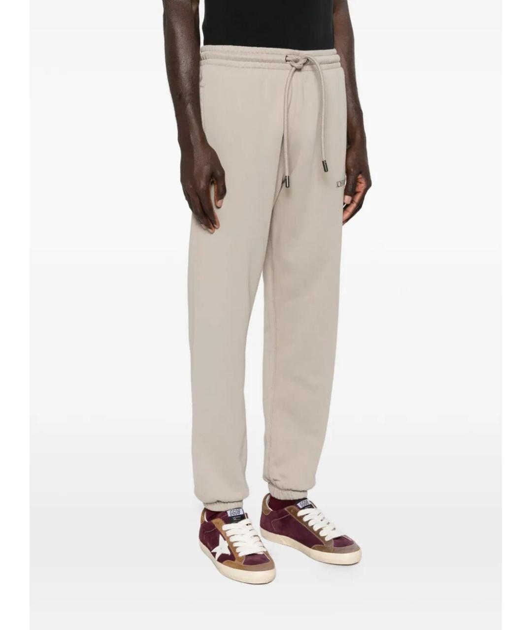 OFF-WHITE Бежевые хлопковые повседневные брюки, фото 3