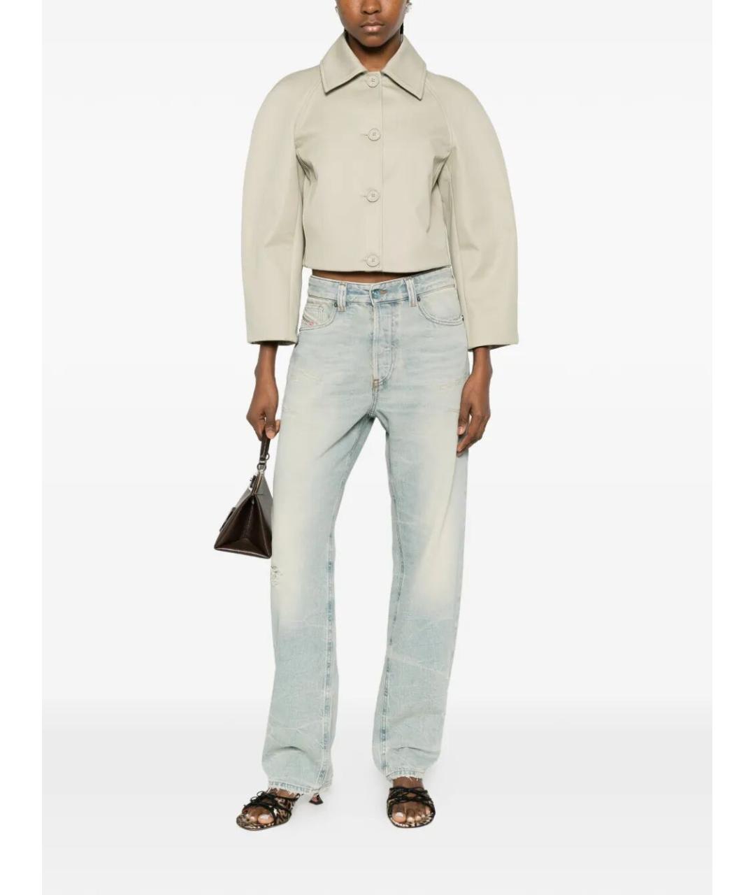 DIESEL Голубые хлопковые прямые джинсы, фото 2