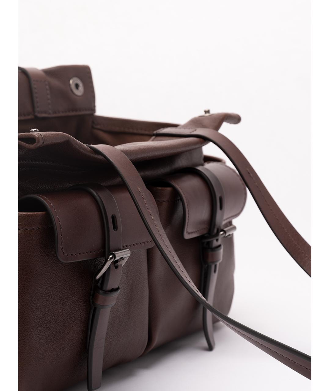 PRADA Коричневая кожаная сумка через плечо, фото 3