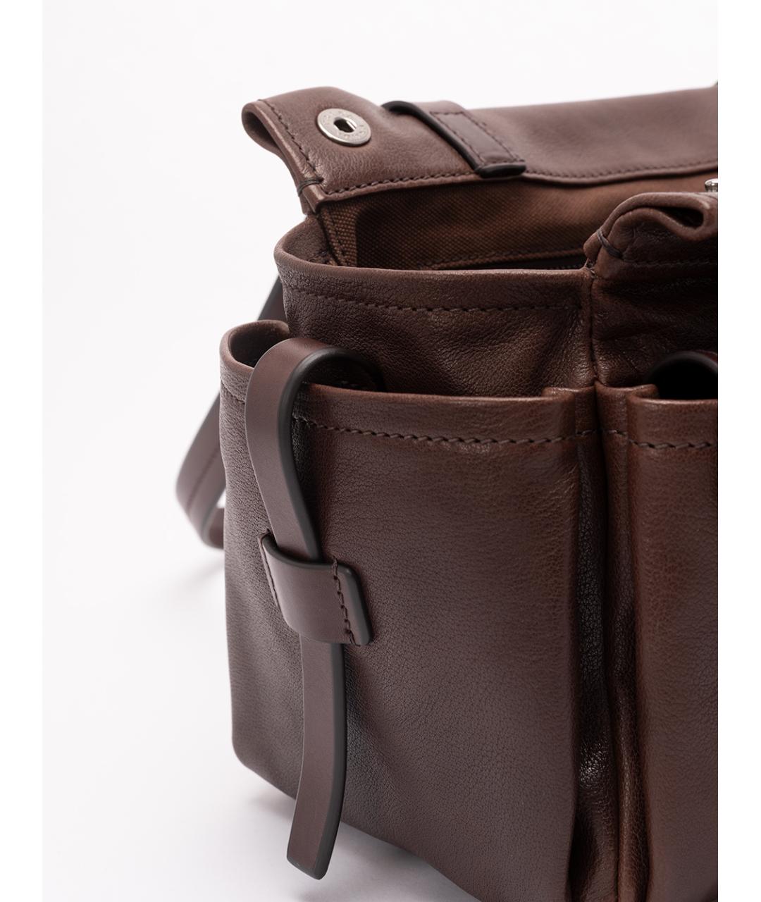 PRADA Коричневая кожаная сумка через плечо, фото 5