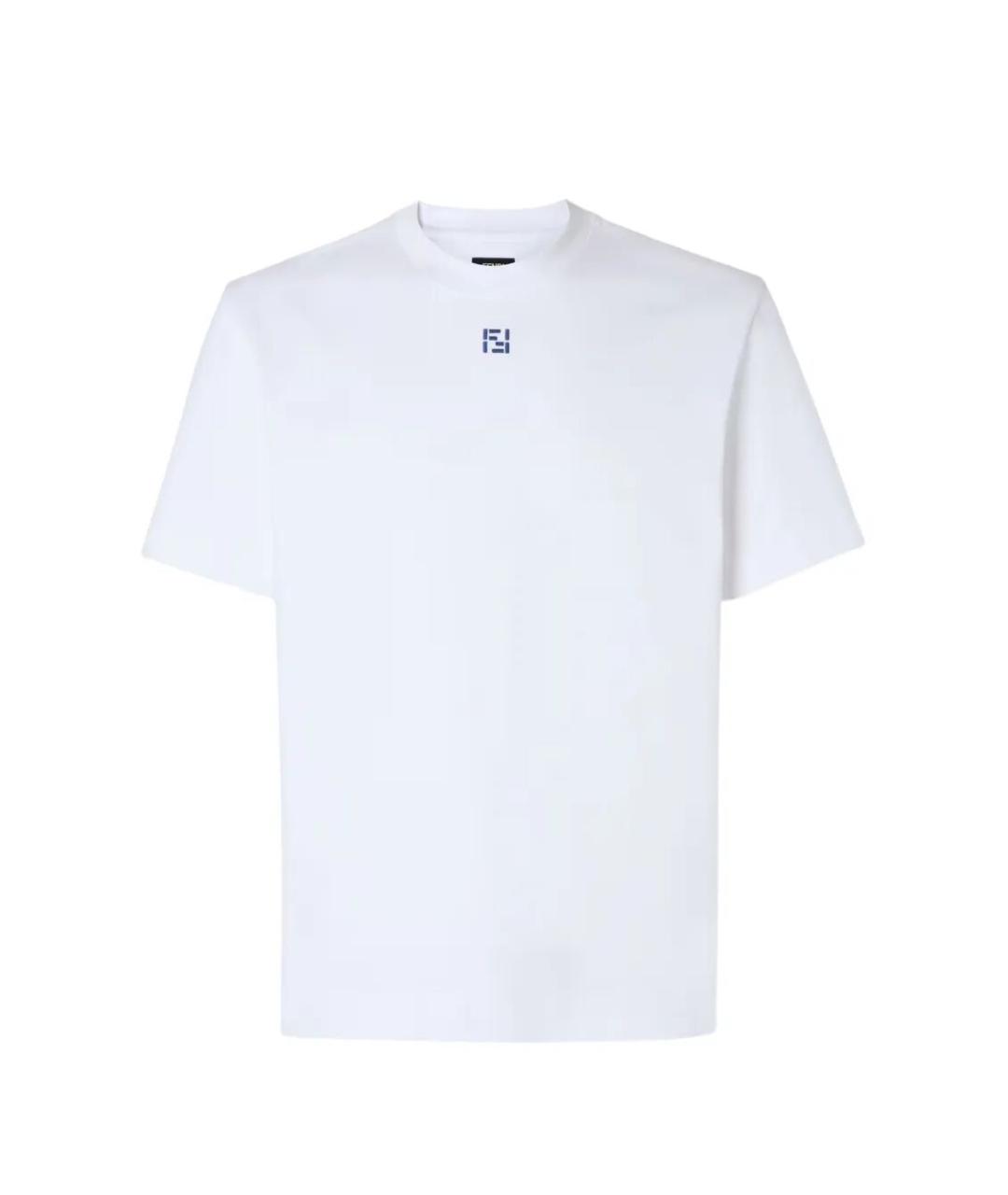FENDI Белая хлопковая футболка, фото 1
