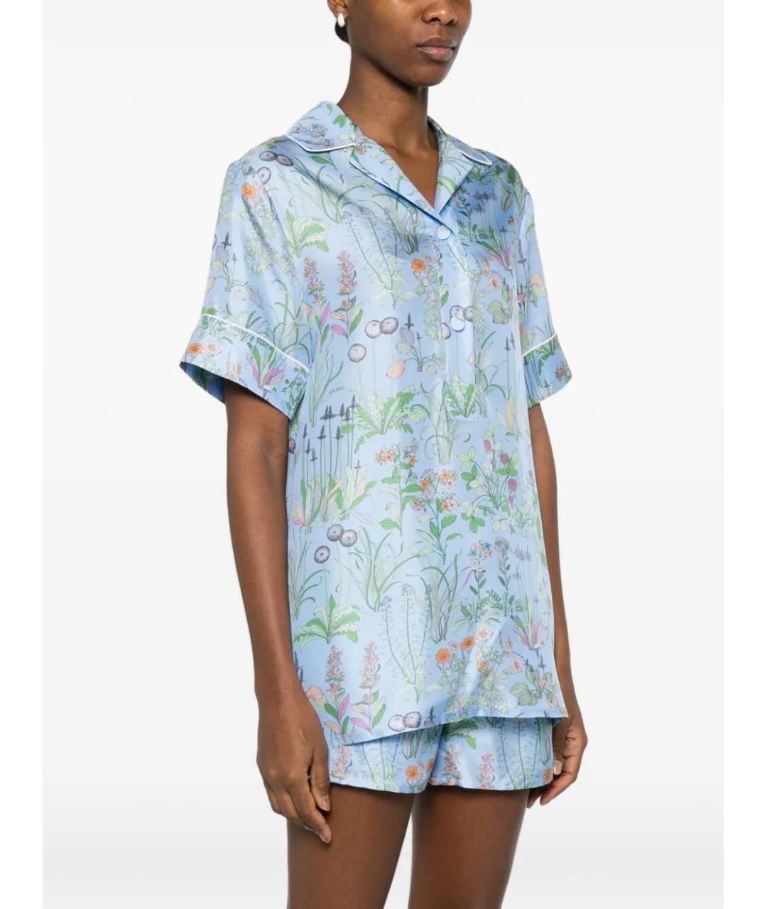 GUCCI Мульти шелковая рубашка, фото 4