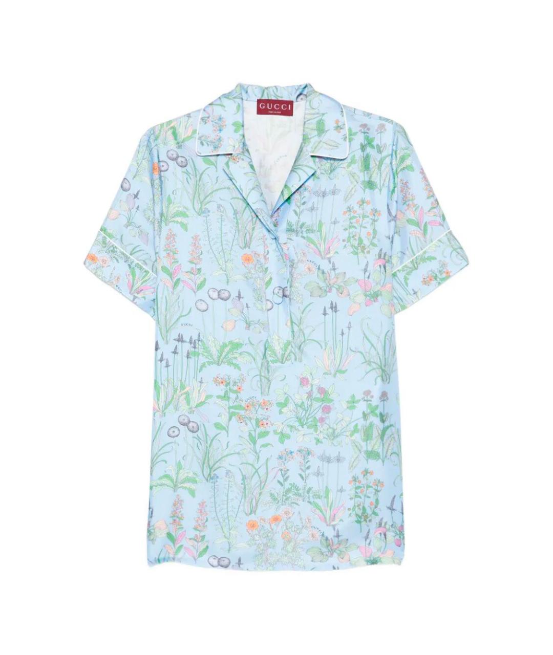 GUCCI Мульти шелковая рубашка, фото 1