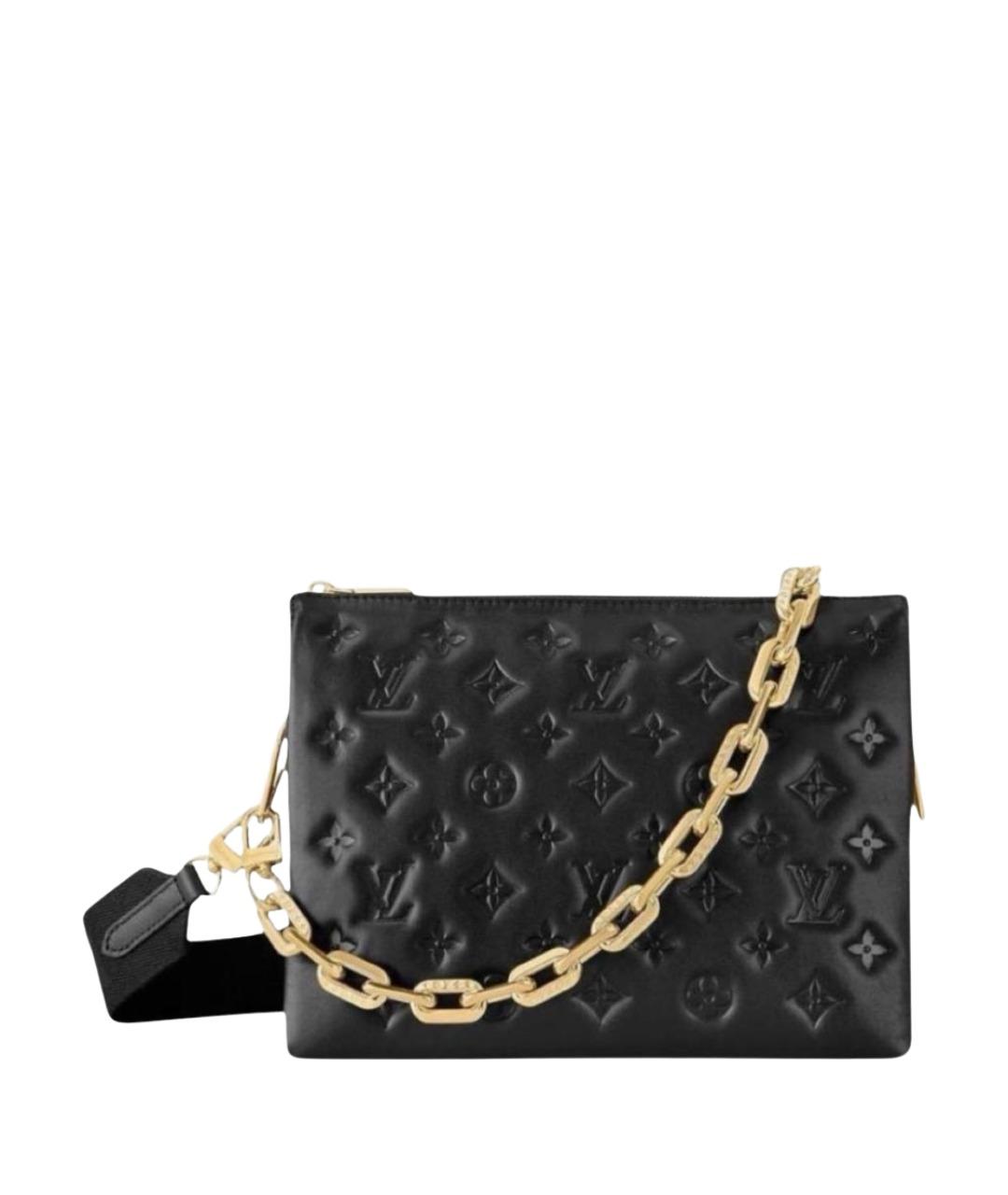 LOUIS VUITTON Черная кожаная сумка через плечо, фото 1