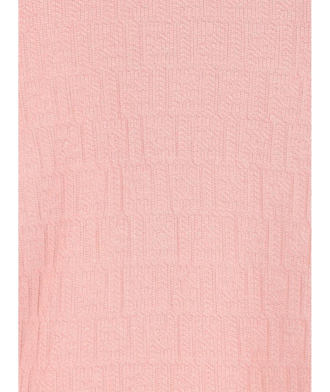 FENDI Розовая хлопковая футболка, фото 4