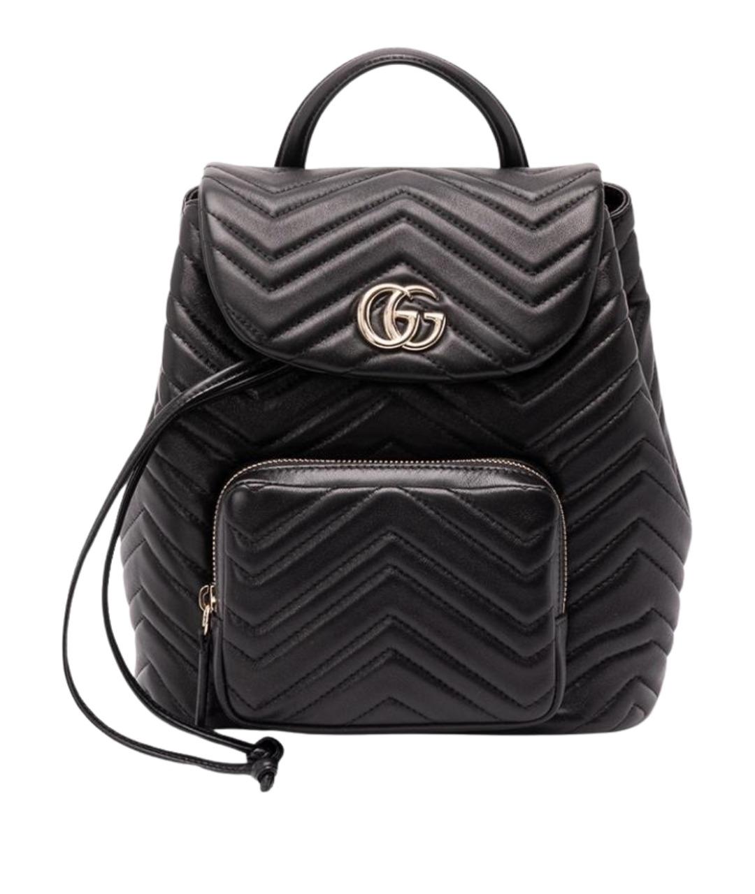 GUCCI Черный кожаный рюкзак, фото 1