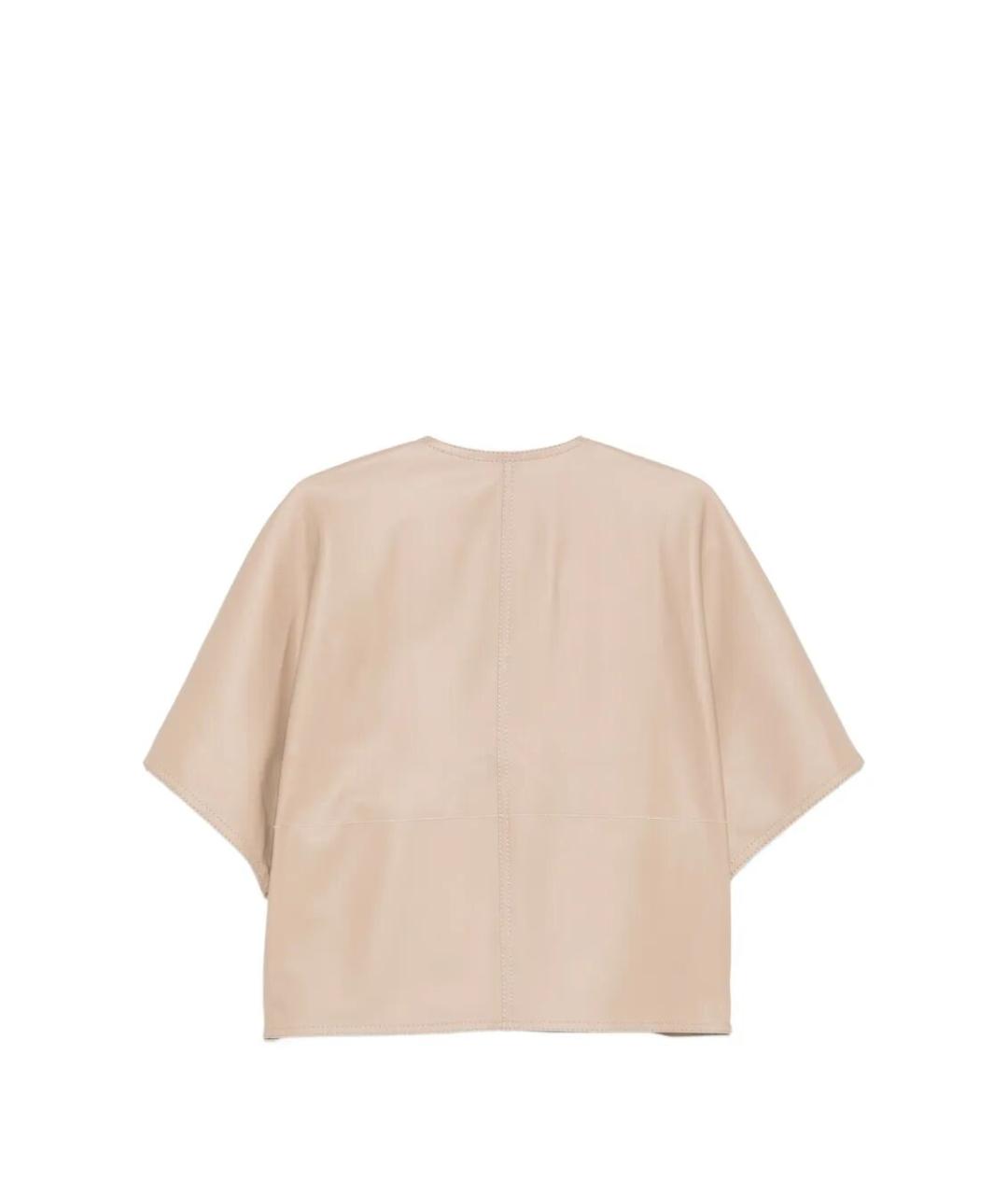 MANZONI 24 Бежевая кожаная куртка, фото 2