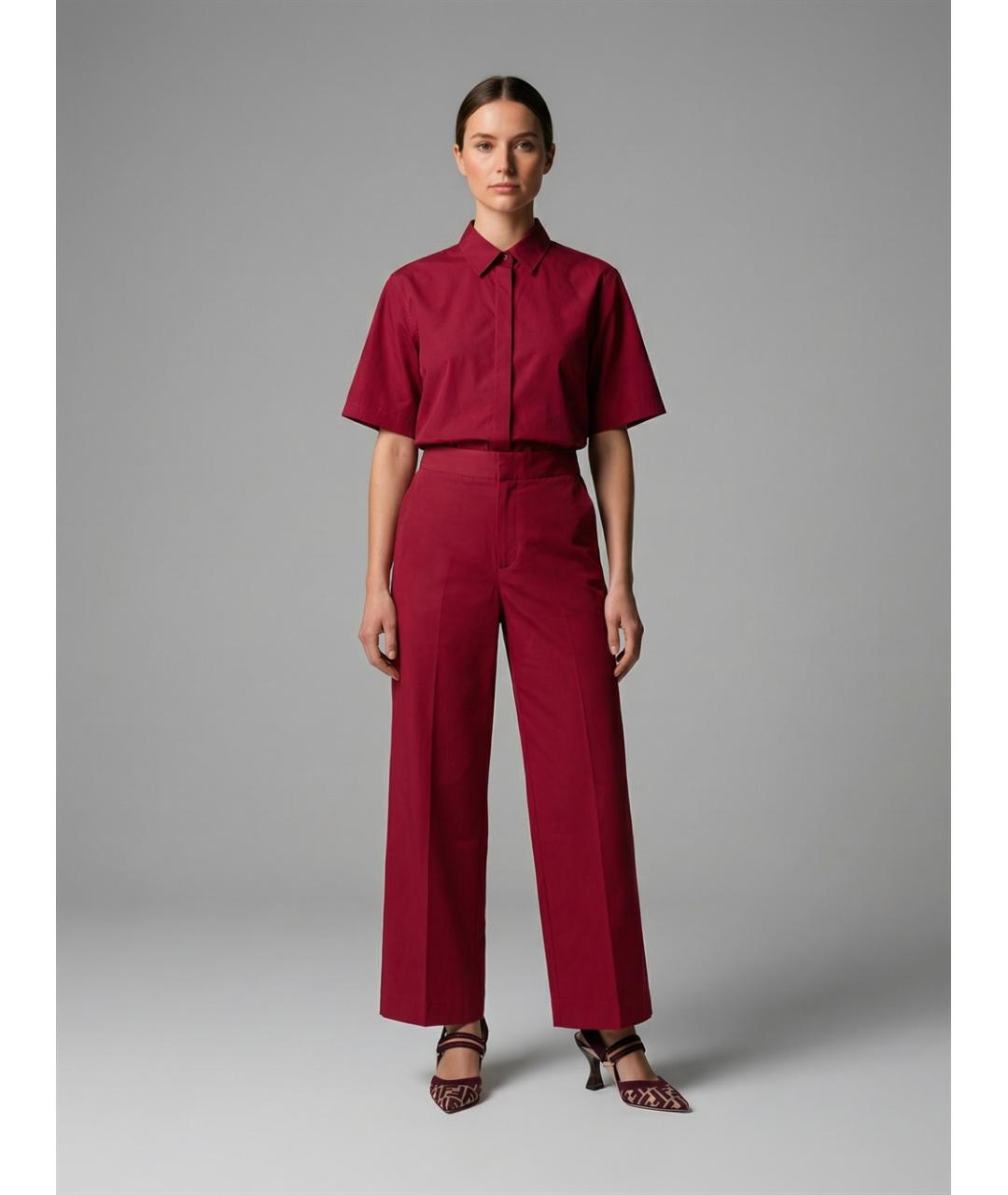 Sa Su Phi Бордовая хлопковая рубашка, фото 4