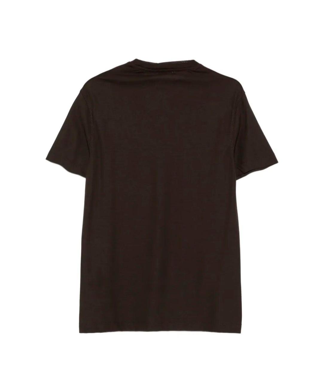 KIRED Коричневая хлопковая футболка, фото 2