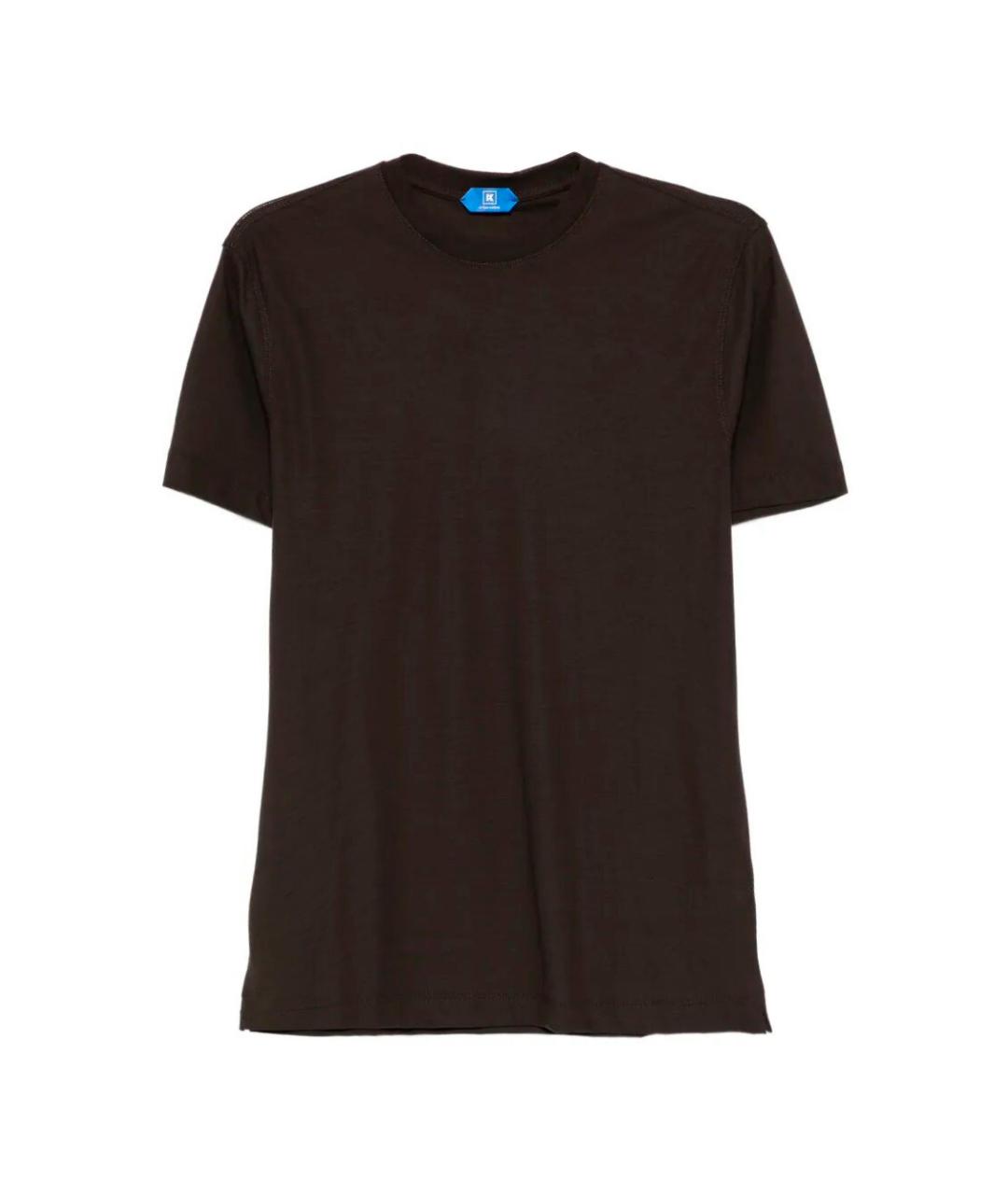 KIRED Коричневая хлопковая футболка, фото 1