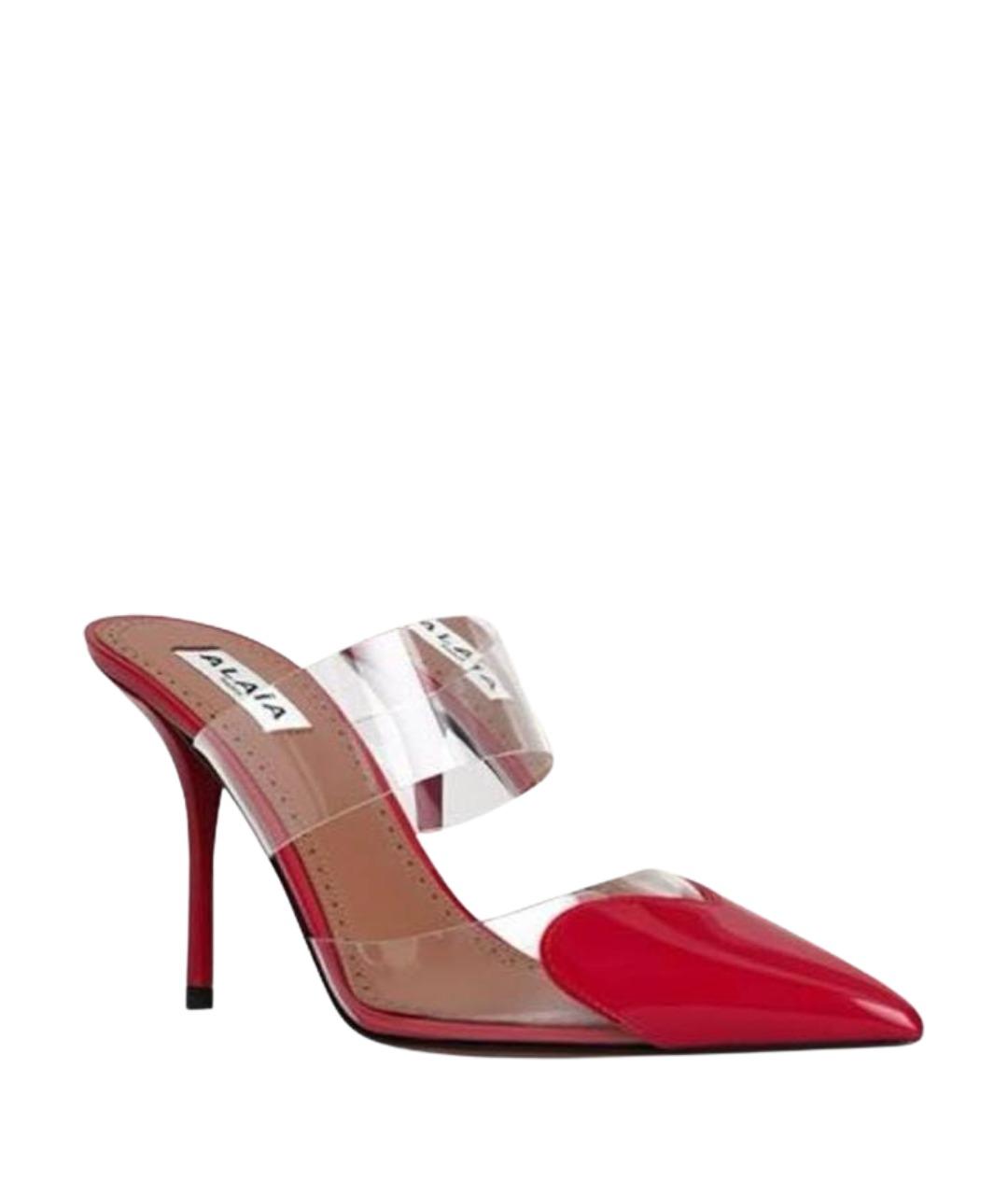 ALAIA Красные кожаные туфли, фото 1