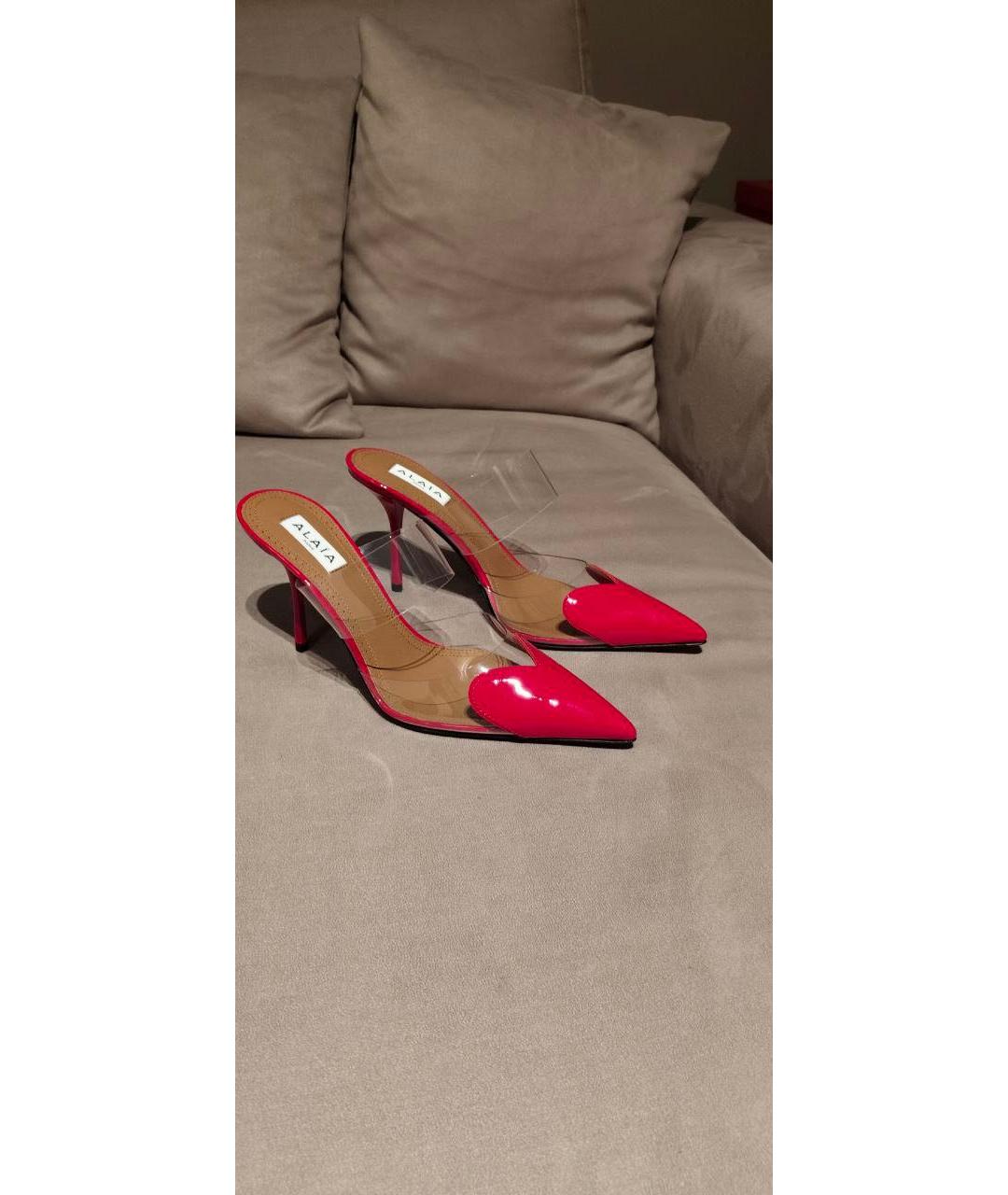 ALAIA Красные кожаные туфли, фото 3