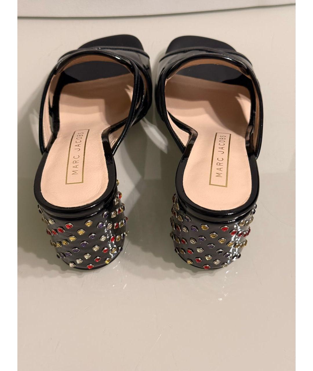 MARC JACOBS Черные мюли из лакированной кожи, фото 3