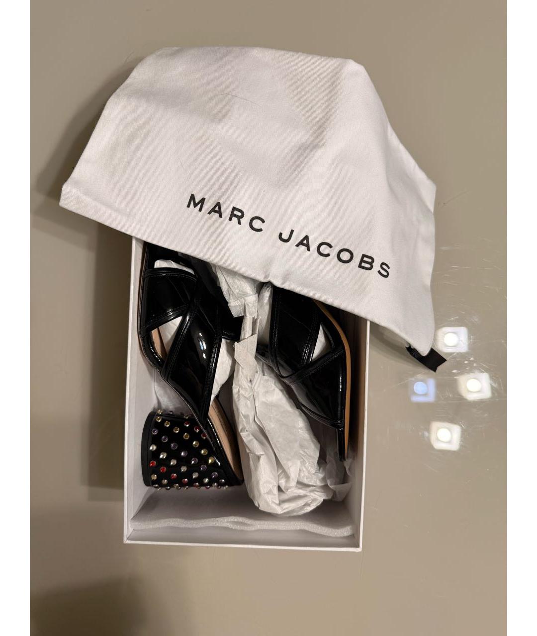 MARC JACOBS Черные мюли из лакированной кожи, фото 6
