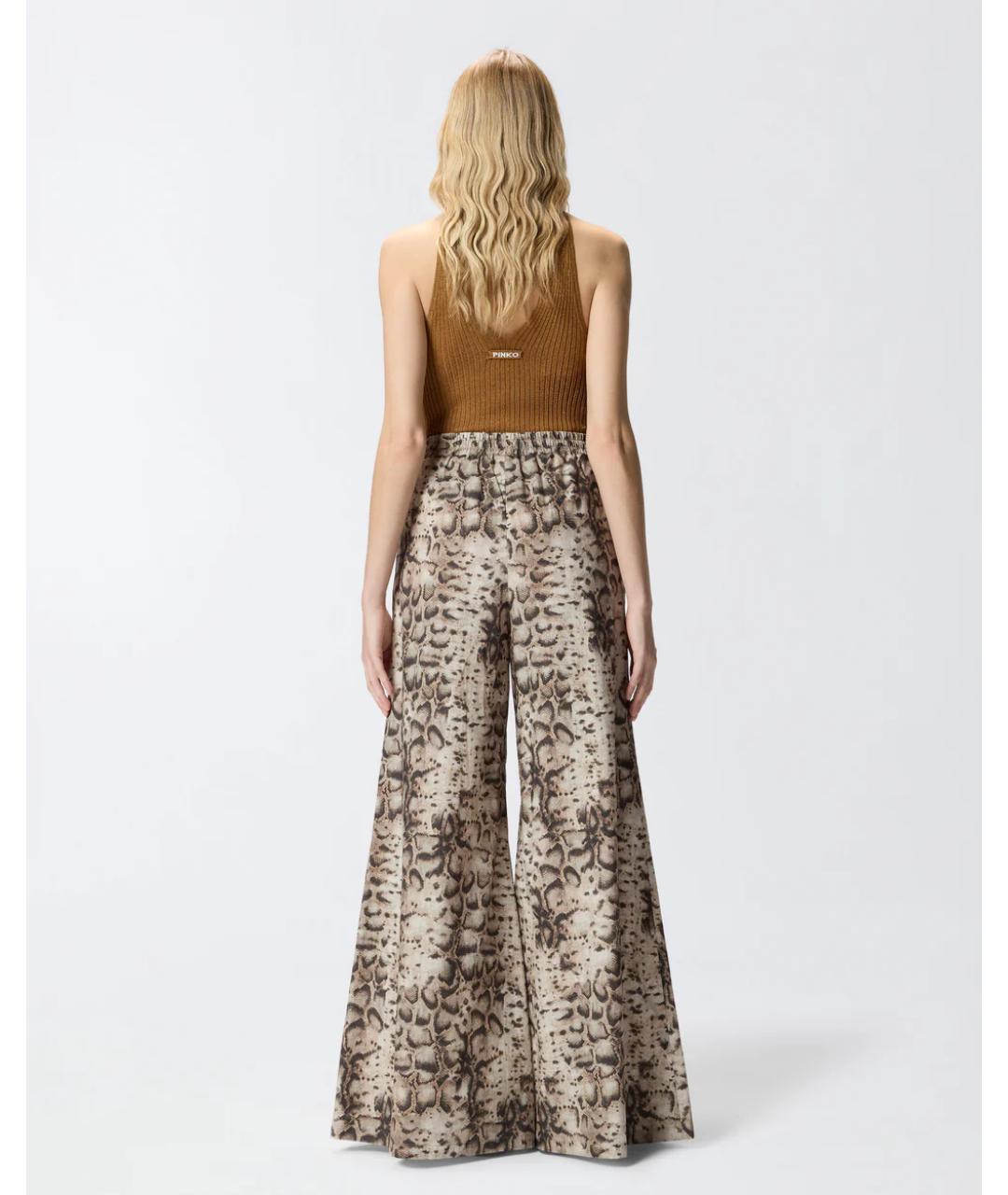 PINKO Мульти хлопковые брюки широкие, фото 4