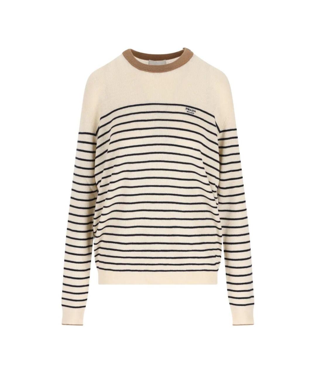 PRADA Бежевый льняной джемпер / свитер, фото 1