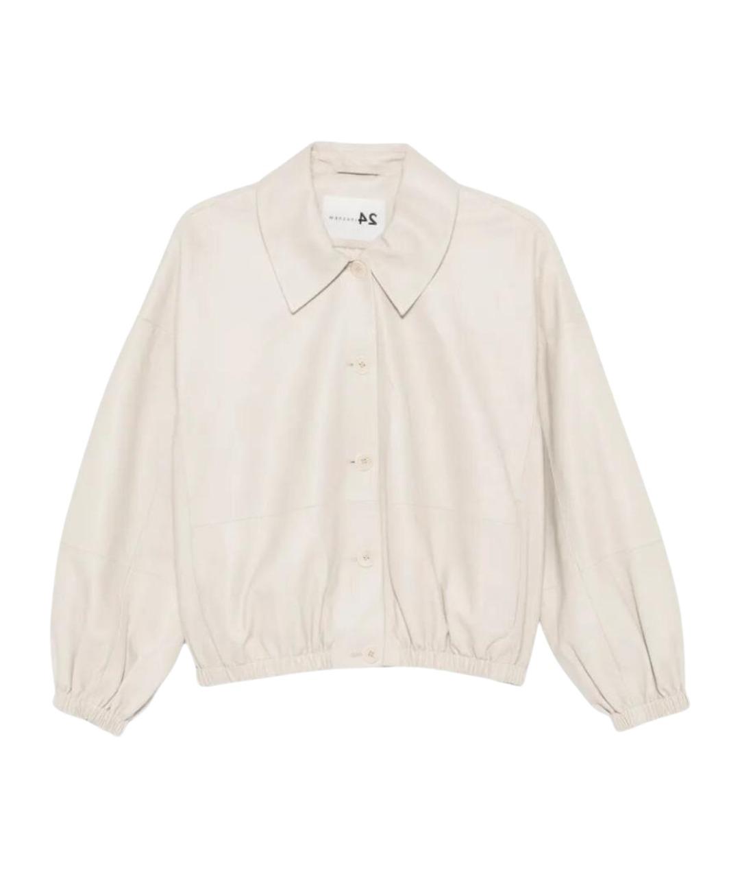 MANZONI 24 Бежевая кожаная куртка, фото 1