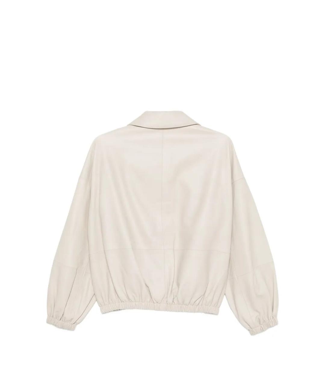 MANZONI 24 Бежевая кожаная куртка, фото 2