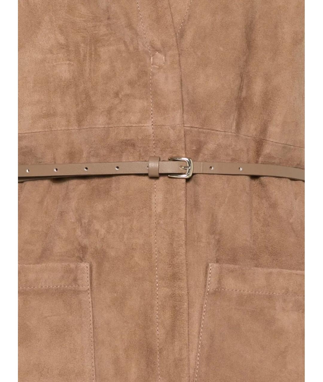 MANZONI 24 Коричневый замшевый жилет, фото 3