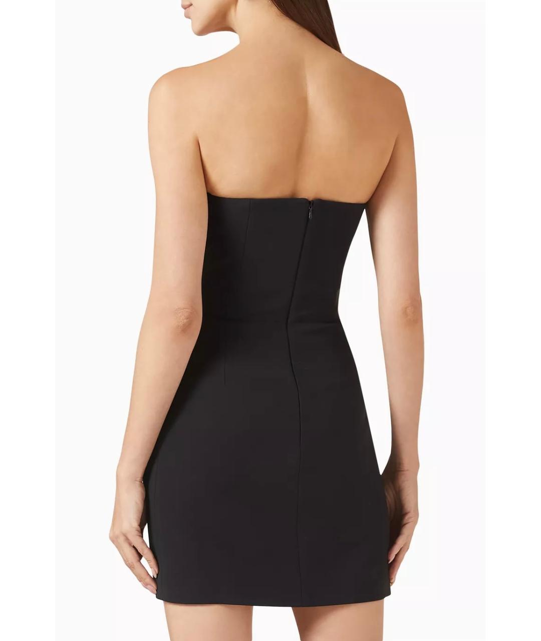 DAVID KOMA Черное вискозное коктейльное платье, фото 9