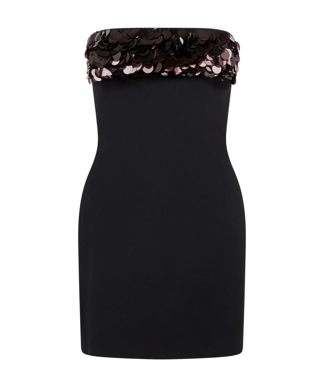 DAVID KOMA Черное вискозное коктейльное платье, фото 1