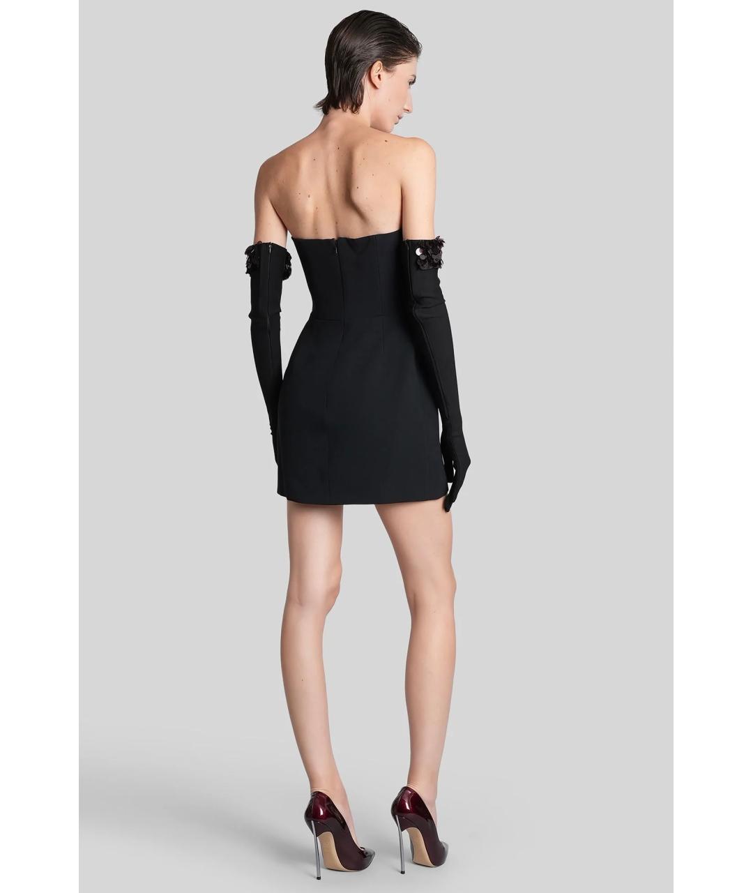 DAVID KOMA Черное вискозное коктейльное платье, фото 5