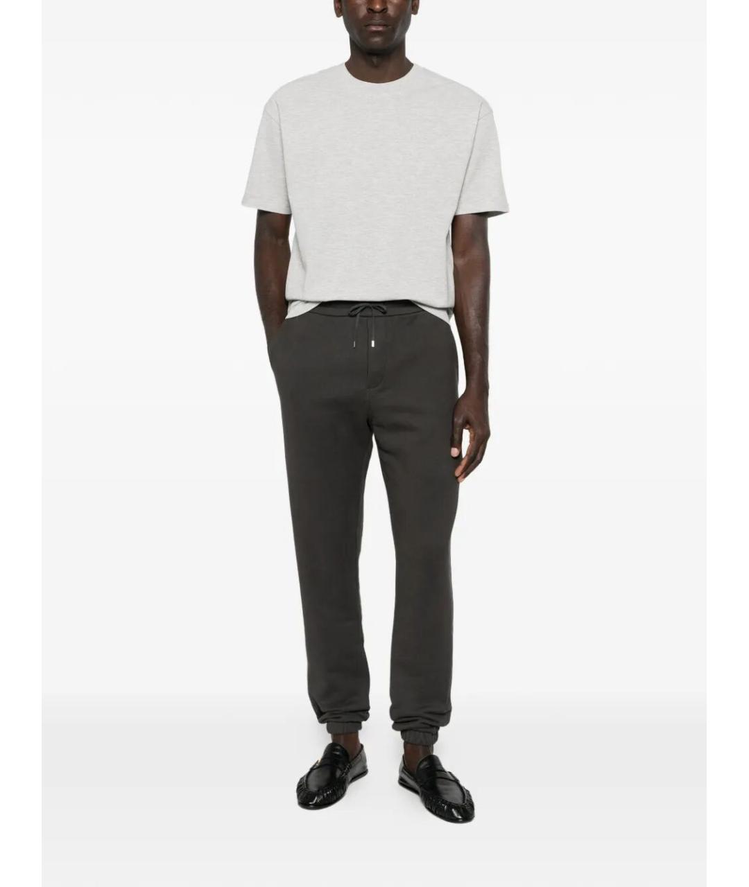 SAINT LAURENT Серая хлопковая футболка, фото 2