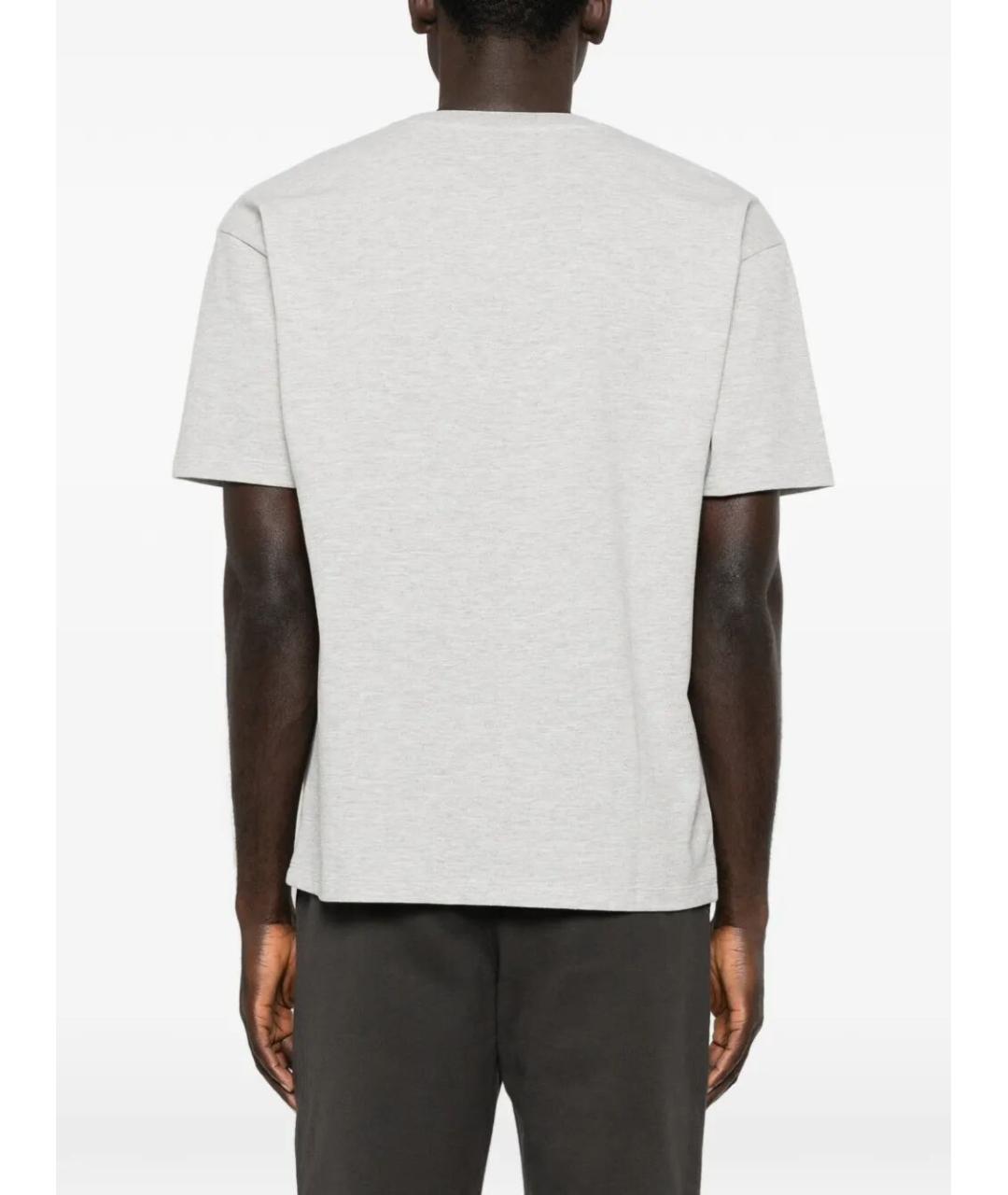 SAINT LAURENT Серая хлопковая футболка, фото 4