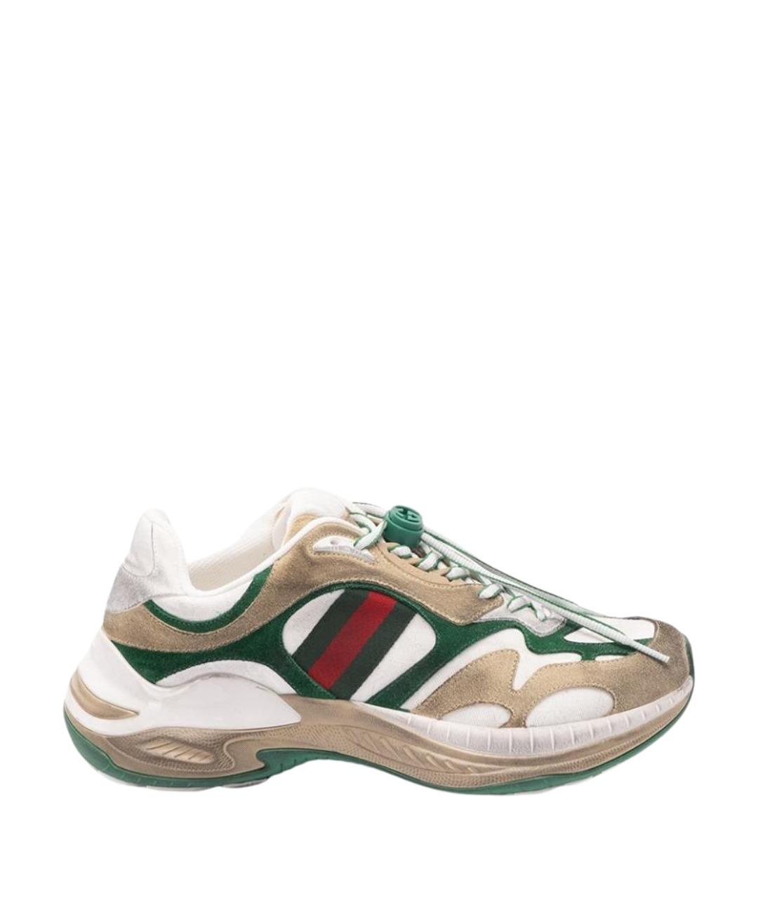 GUCCI Мульти замшевые низкие кроссовки / кеды, фото 1