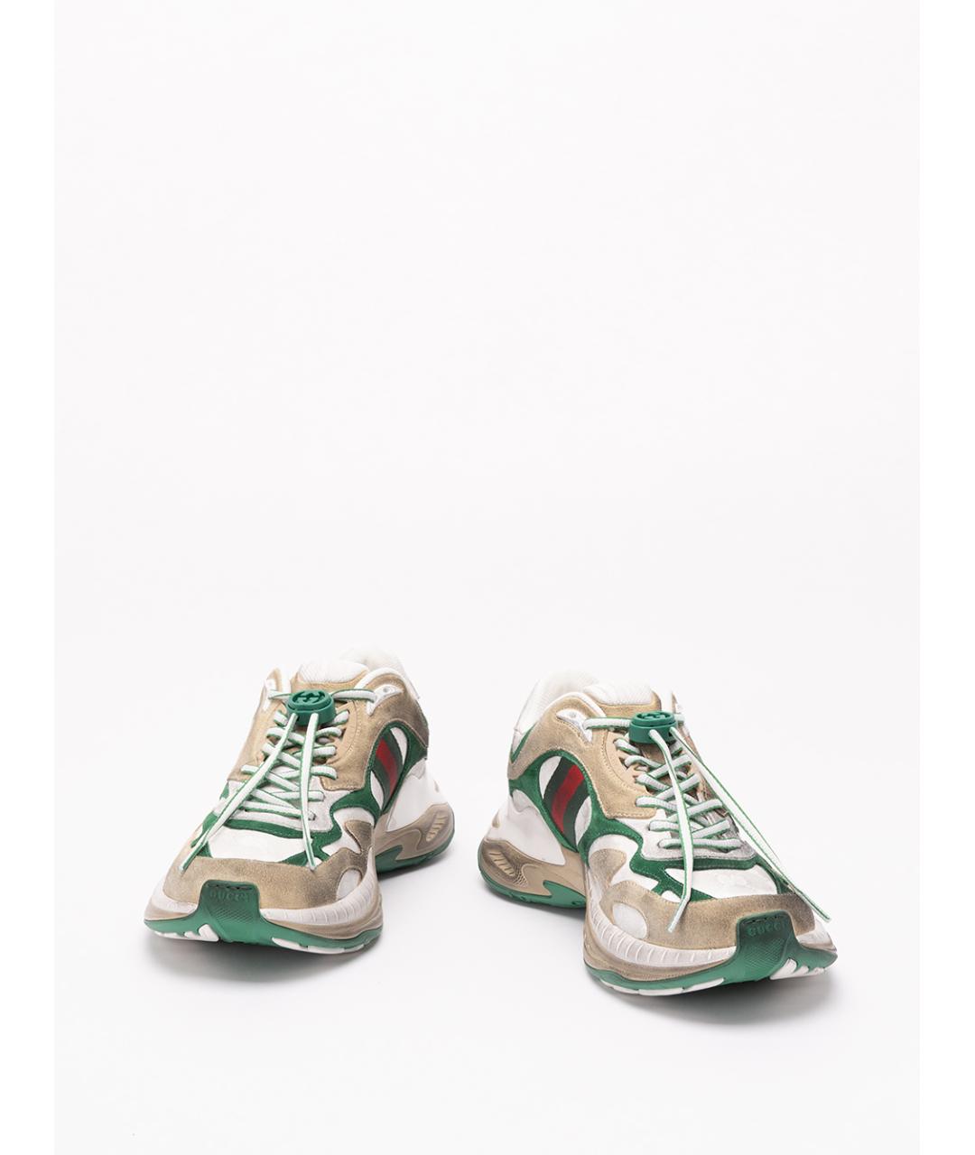 GUCCI Мульти замшевые низкие кроссовки / кеды, фото 2