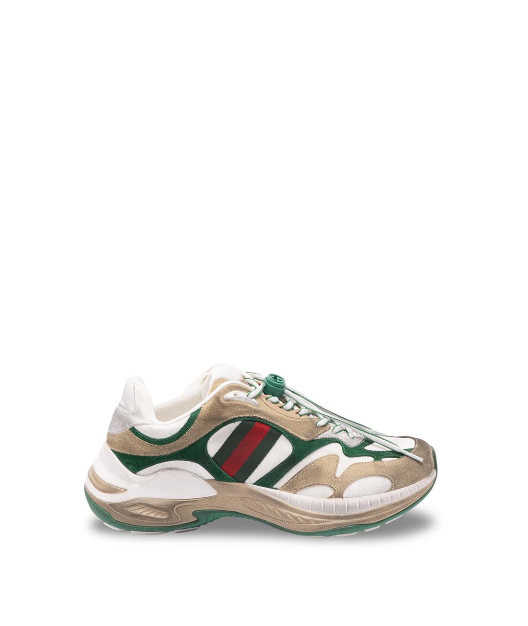 GUCCI Мульти замшевые низкие кроссовки / кеды, фото 6