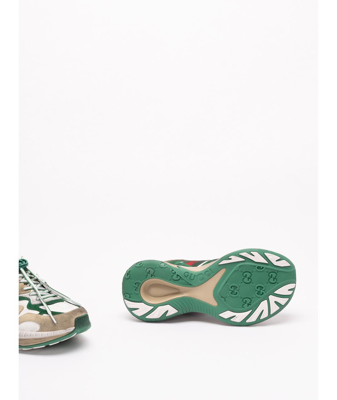 GUCCI Мульти замшевые низкие кроссовки / кеды, фото 4