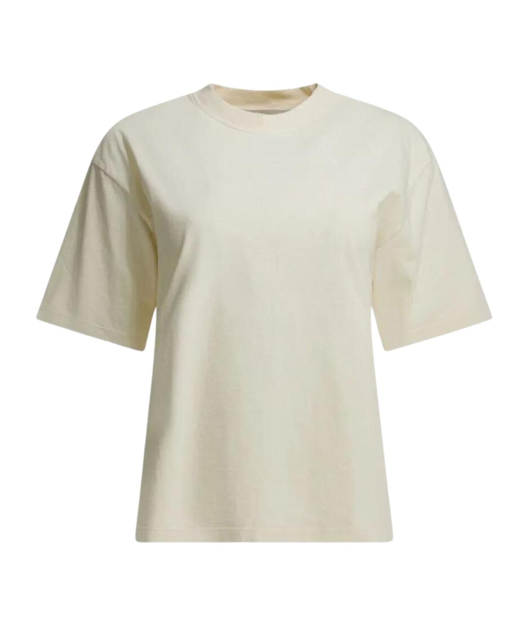 GOLDEN GOOSE DELUXE BRAND Бежевая хлопковая футболка, фото 1