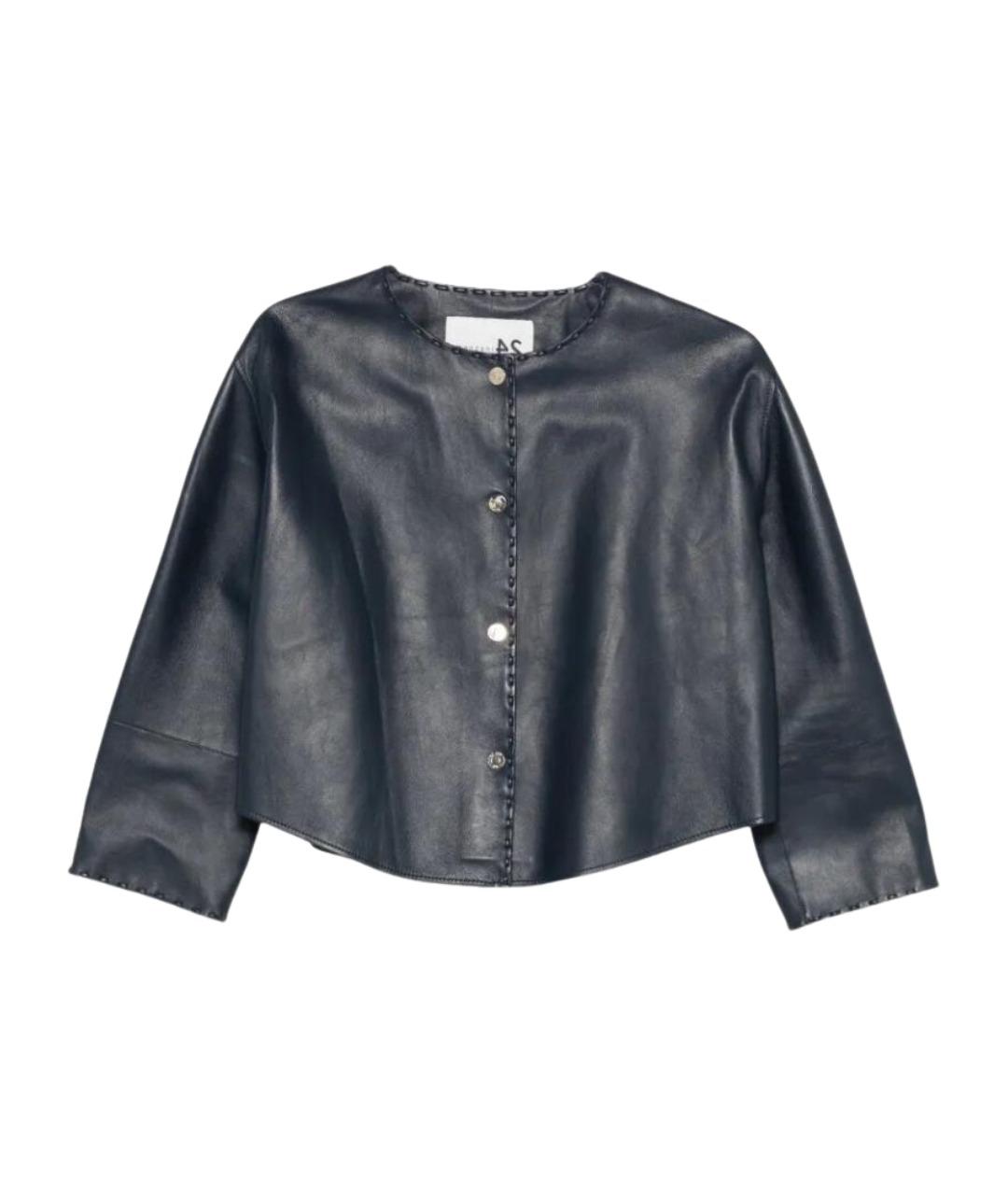 MANZONI 24 Синяя кожаная куртка, фото 1