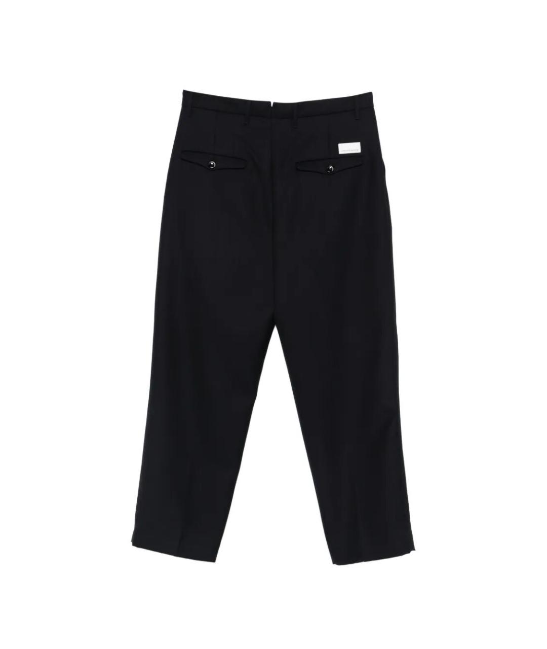 NINE IN THE MORNING Темно-синие шерстяные повседневные брюки, фото 2