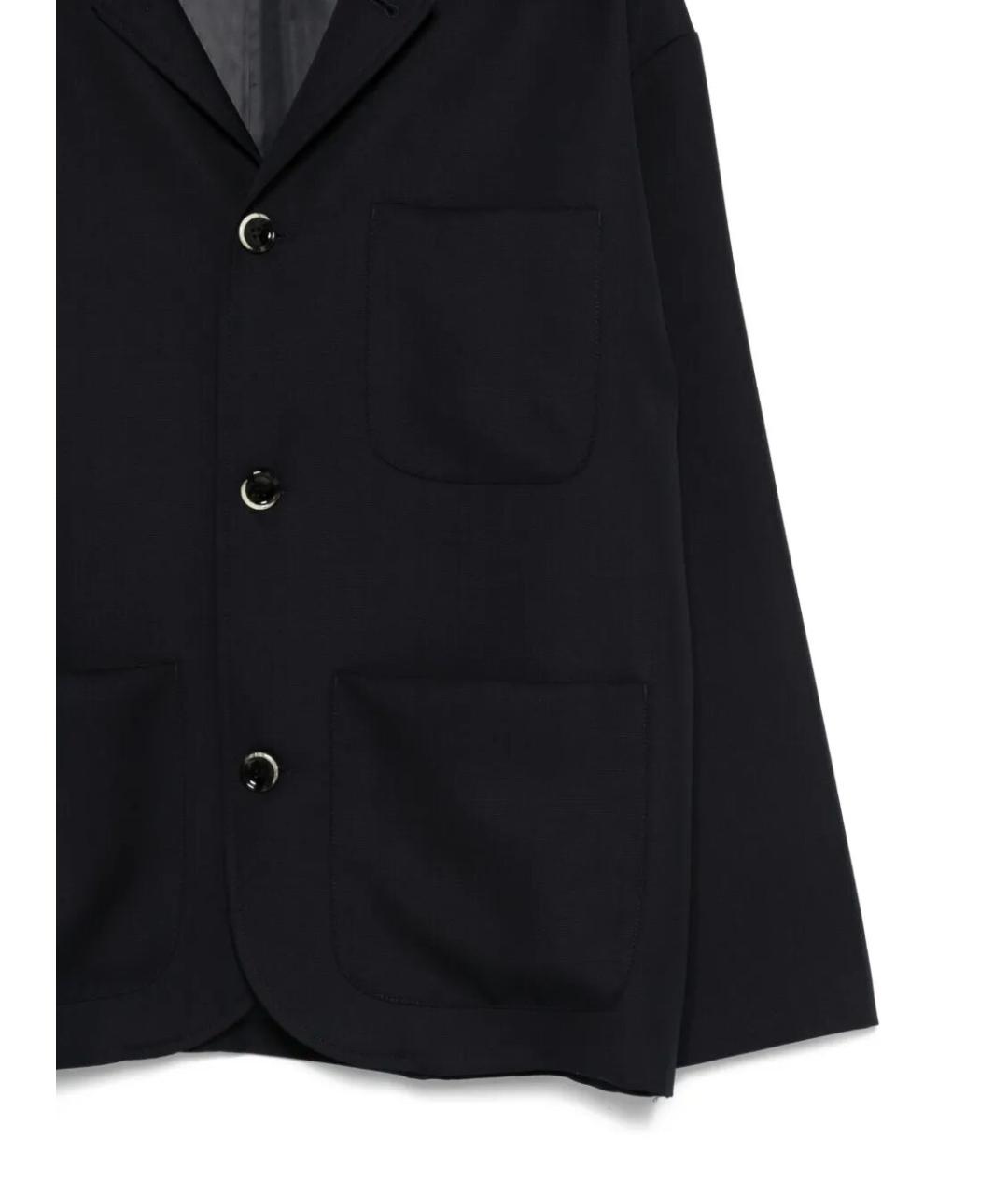 NINE IN THE MORNING Темно-синий шерстяной пиджак, фото 3