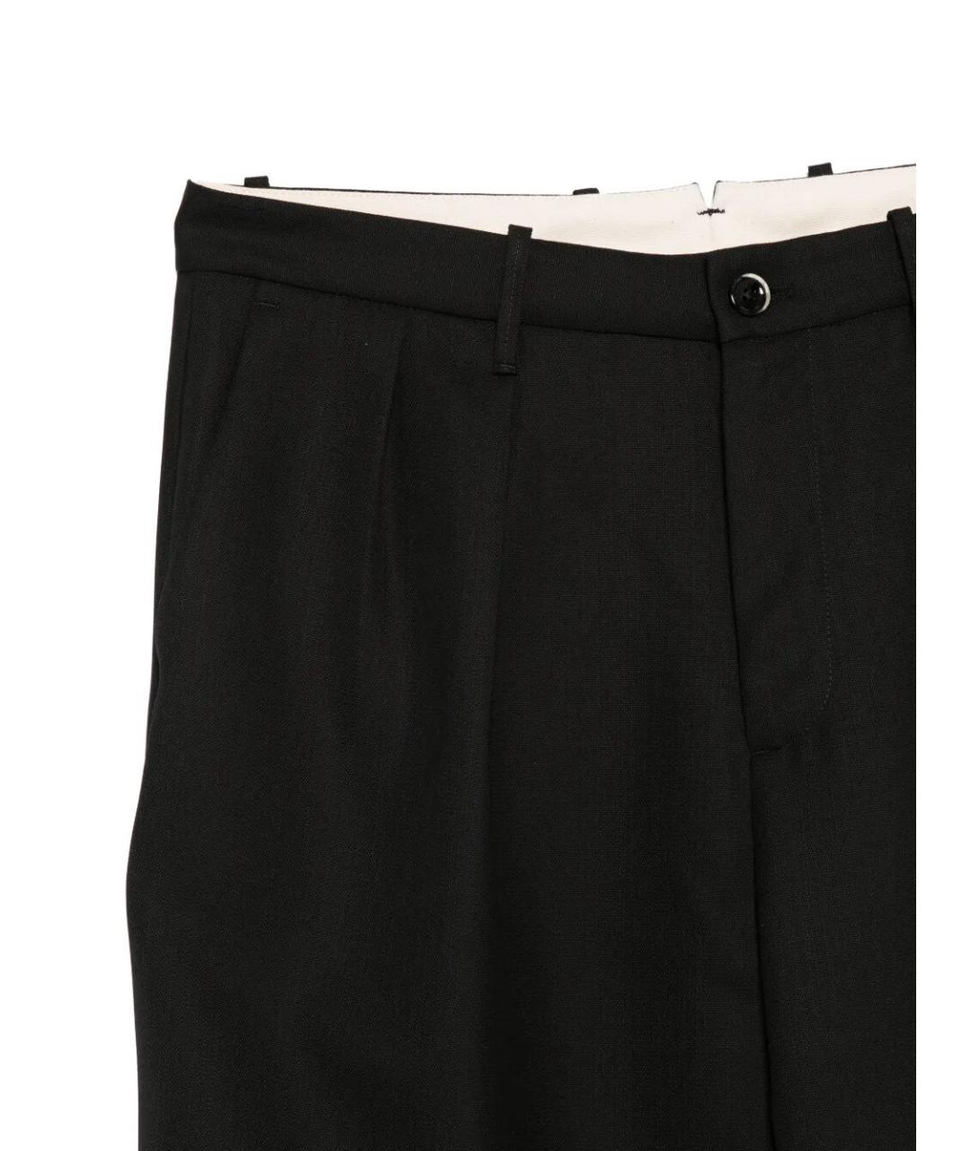 NINE IN THE MORNING Черные шерстяные повседневные брюки, фото 3