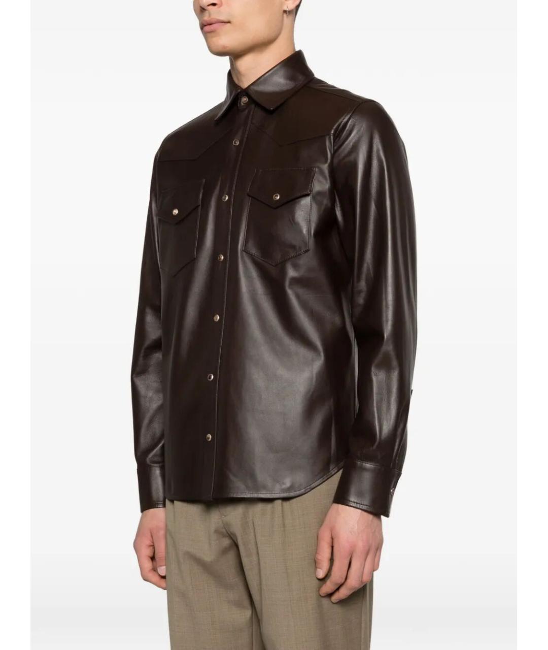 KIRED Коричневая кожаная куртка, фото 3