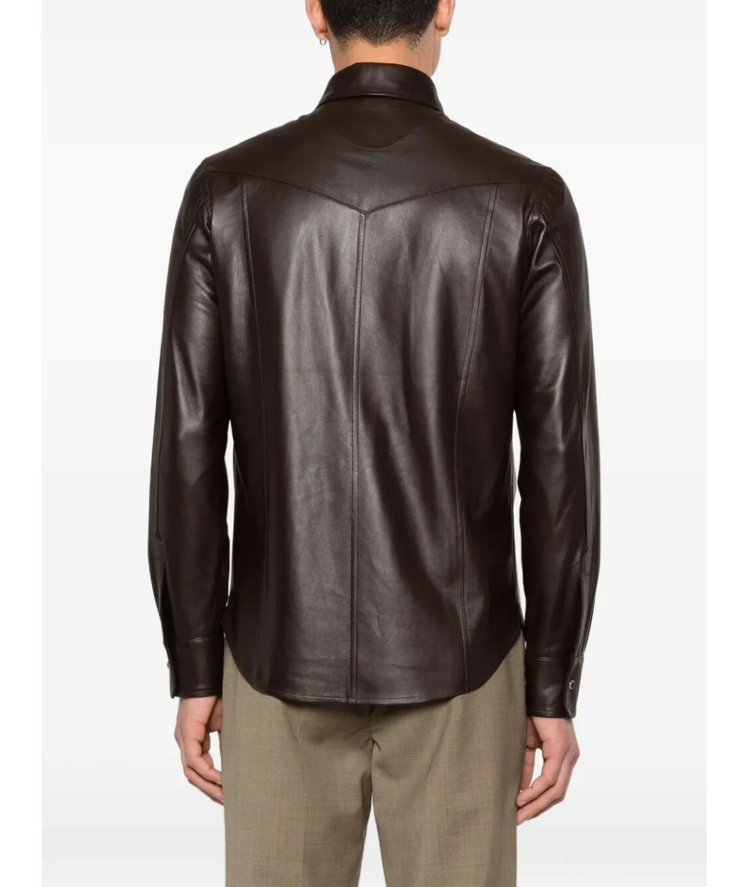 KIRED Коричневая кожаная куртка, фото 4