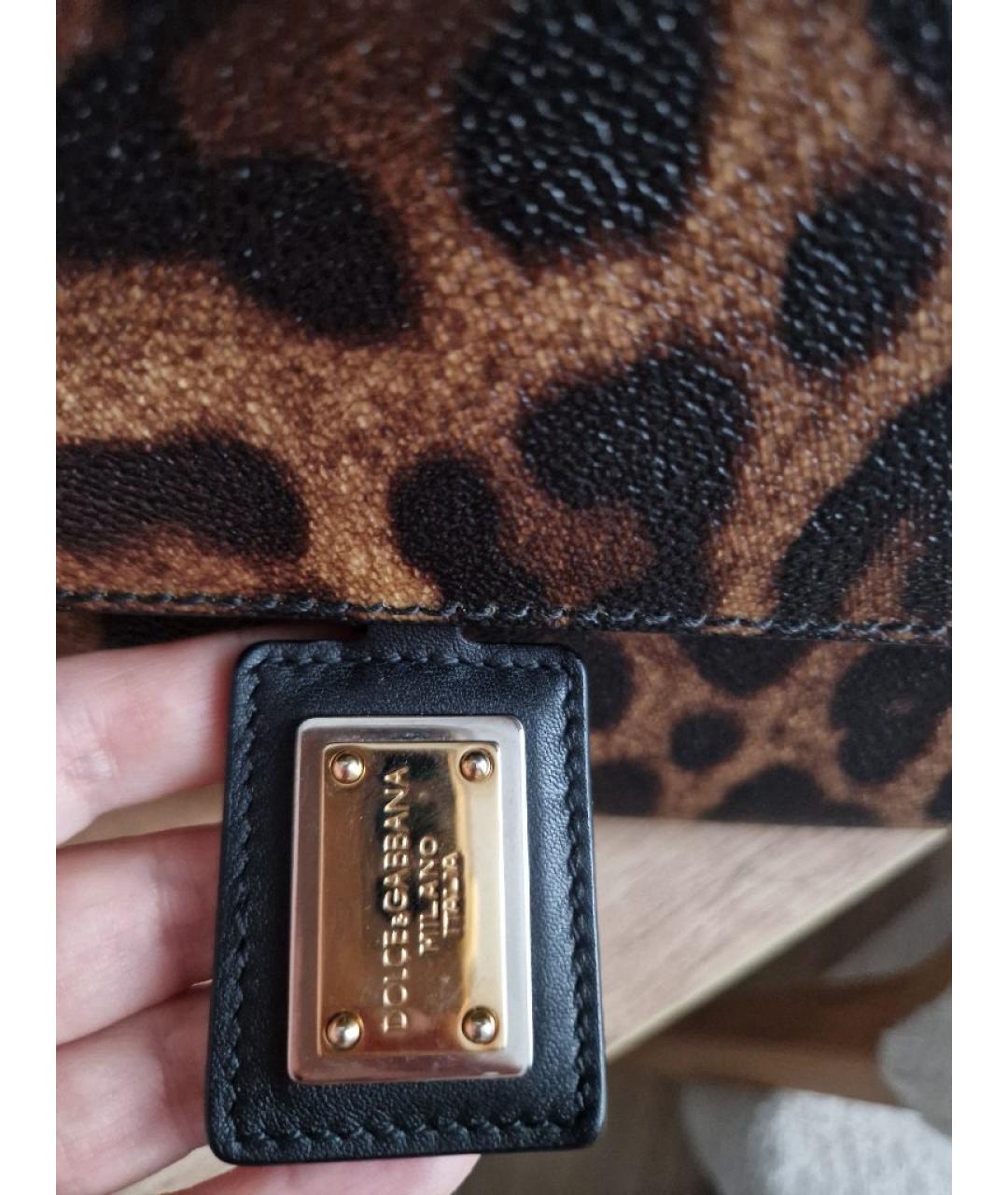 DOLCE&GABBANA Мульти кожаная сумка с короткими ручками, фото 8