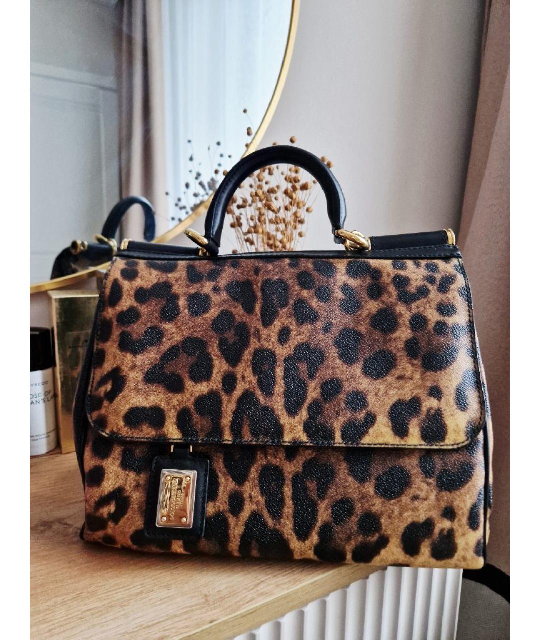 DOLCE&GABBANA Мульти кожаная сумка с короткими ручками, фото 5