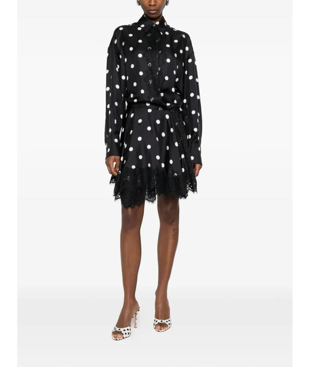 SPORTMAX Черное шелковое повседневное платье, фото 5