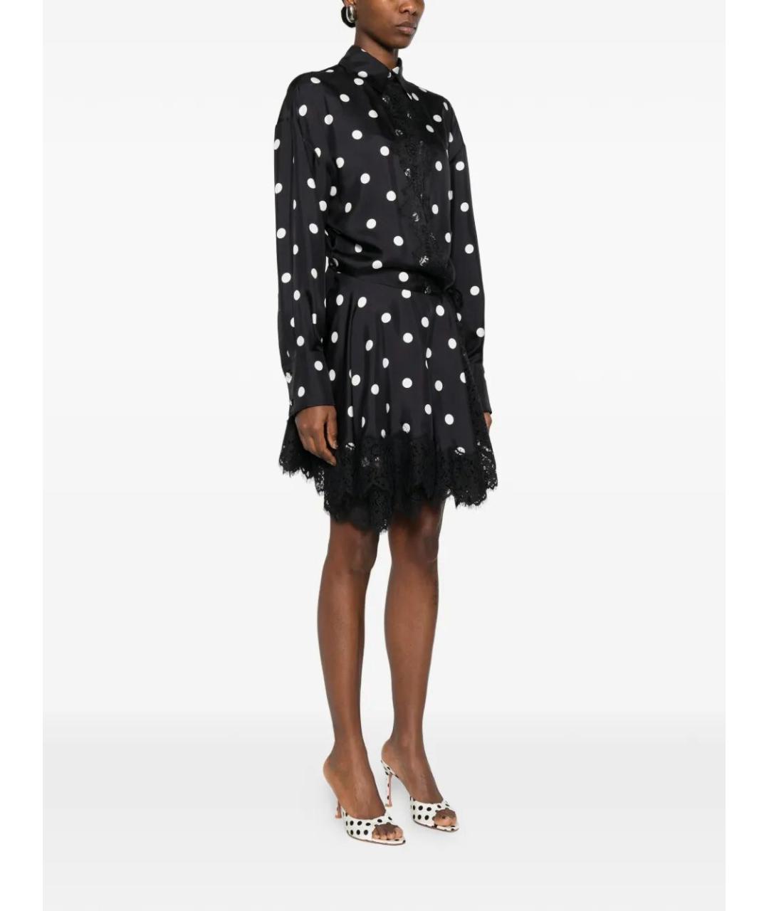 SPORTMAX Черное шелковое повседневное платье, фото 2