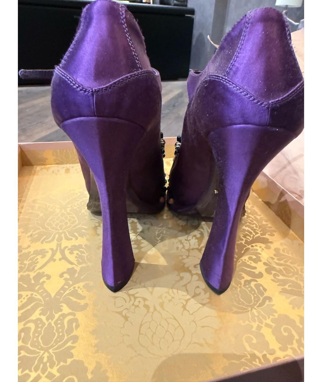 PRADA Фиолетовые текстильные туфли, фото 4