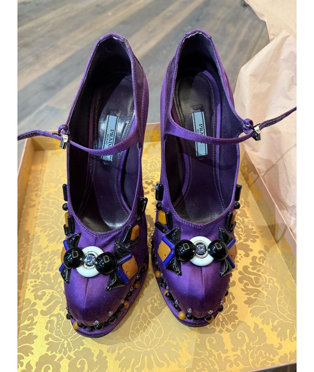 PRADA Фиолетовые текстильные туфли, фото 2